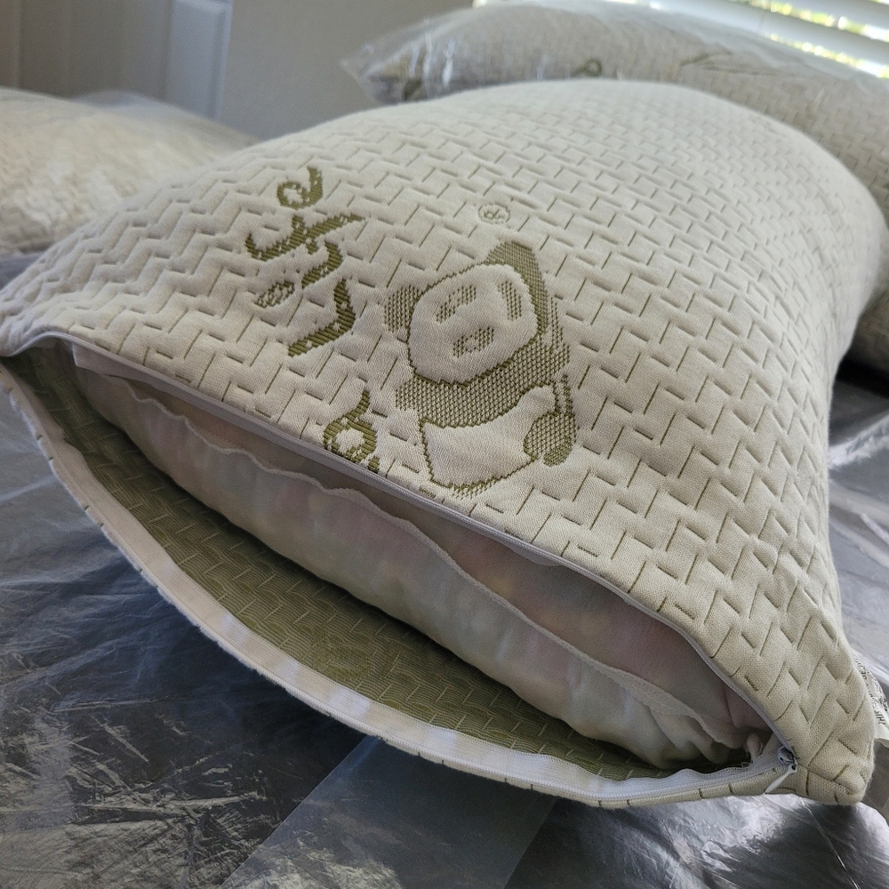Bamboo #310 Jumbo King Pillow 9" Thick Firm Shredded Memory Foam Costco - Picture 12 of 15